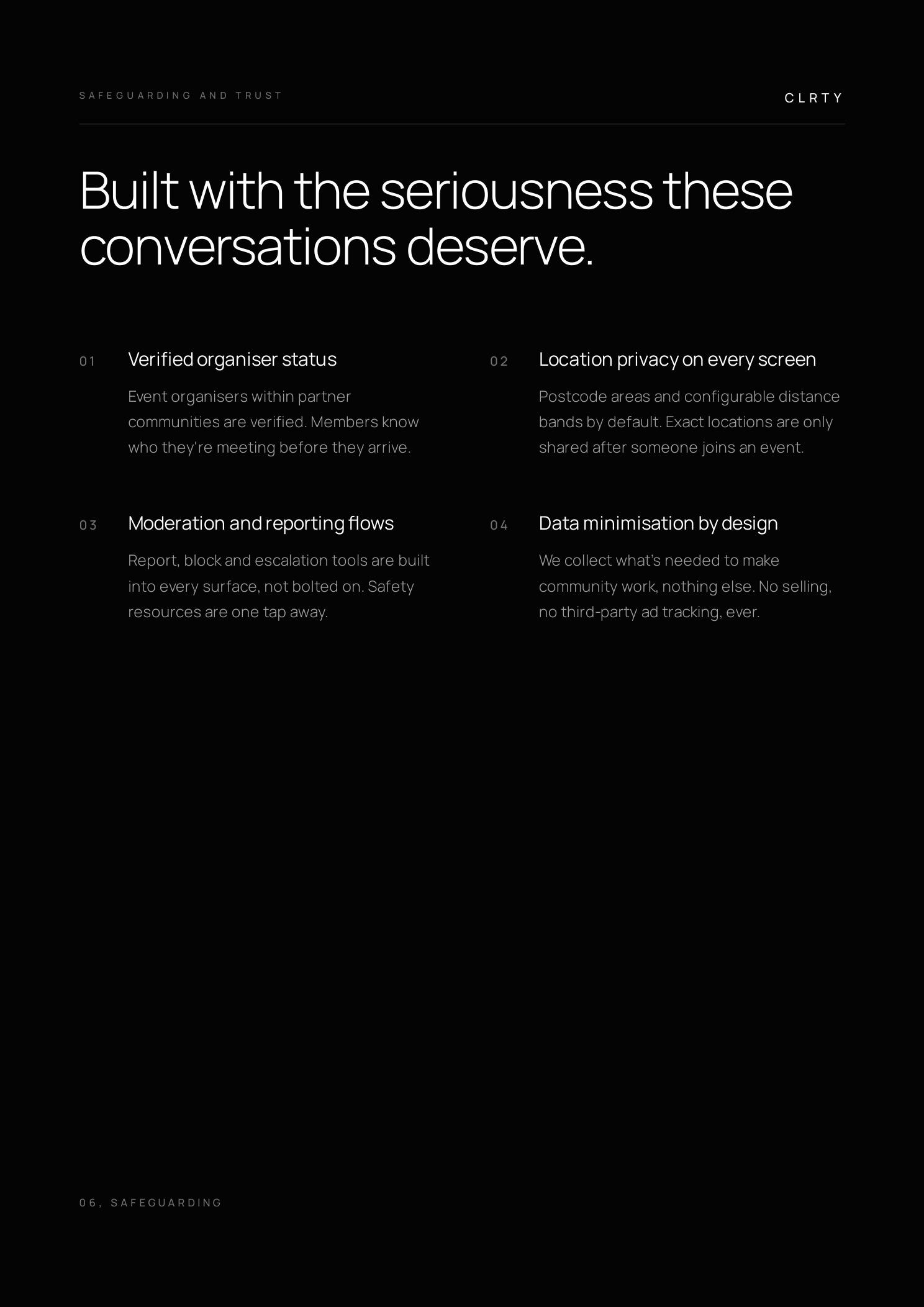CLRTY partnership brochure page 6