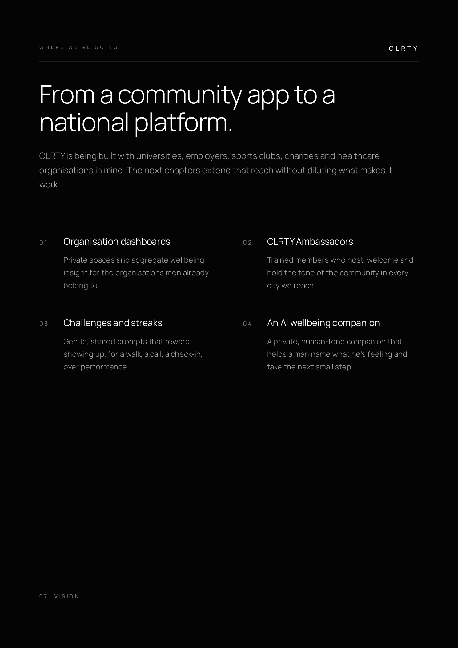 CLRTY partnership brochure page 7